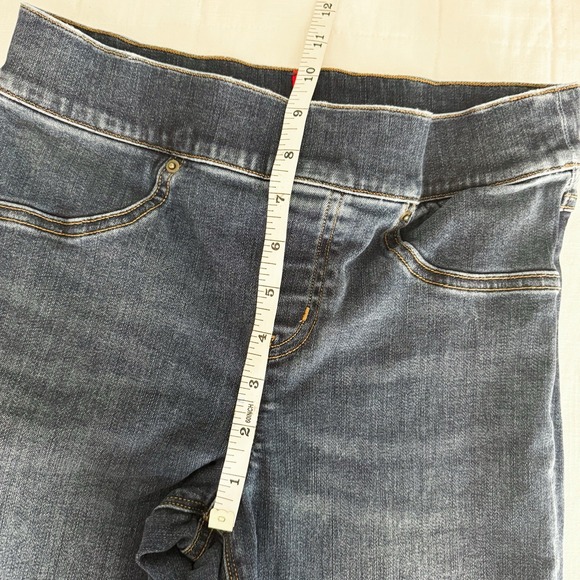 Spanx Jeans Women's SMALL Blue Jean Ankle Skinny Distressed Pull On Jegging‎ - Picture 7 of 10